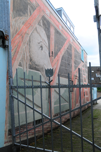 904743 Afbeelding van de muurschildering 'De Stal' op de zijgevel van het pand Tulpstraat 17 ('De Stal') te ...